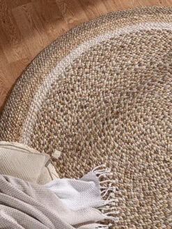 Jute-Teppich, Multicolor -Sweet Beteppiche Geschaft Almenara JuteTeppich beige Multicolor 150rund spar