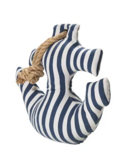 Objekt, Blau/Weiss 8 Objekt, Blau/Weiss -Sweet Beteppiche Geschaft Anchor Tuerstopper Weiss BlauWeiss 10x33x28 per2