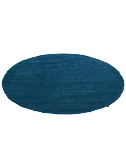 Woll-Teppich, Nachtblau -Sweet Beteppiche Geschaft Barwala Gabbehteppich blau Nachtblau 200rund fper