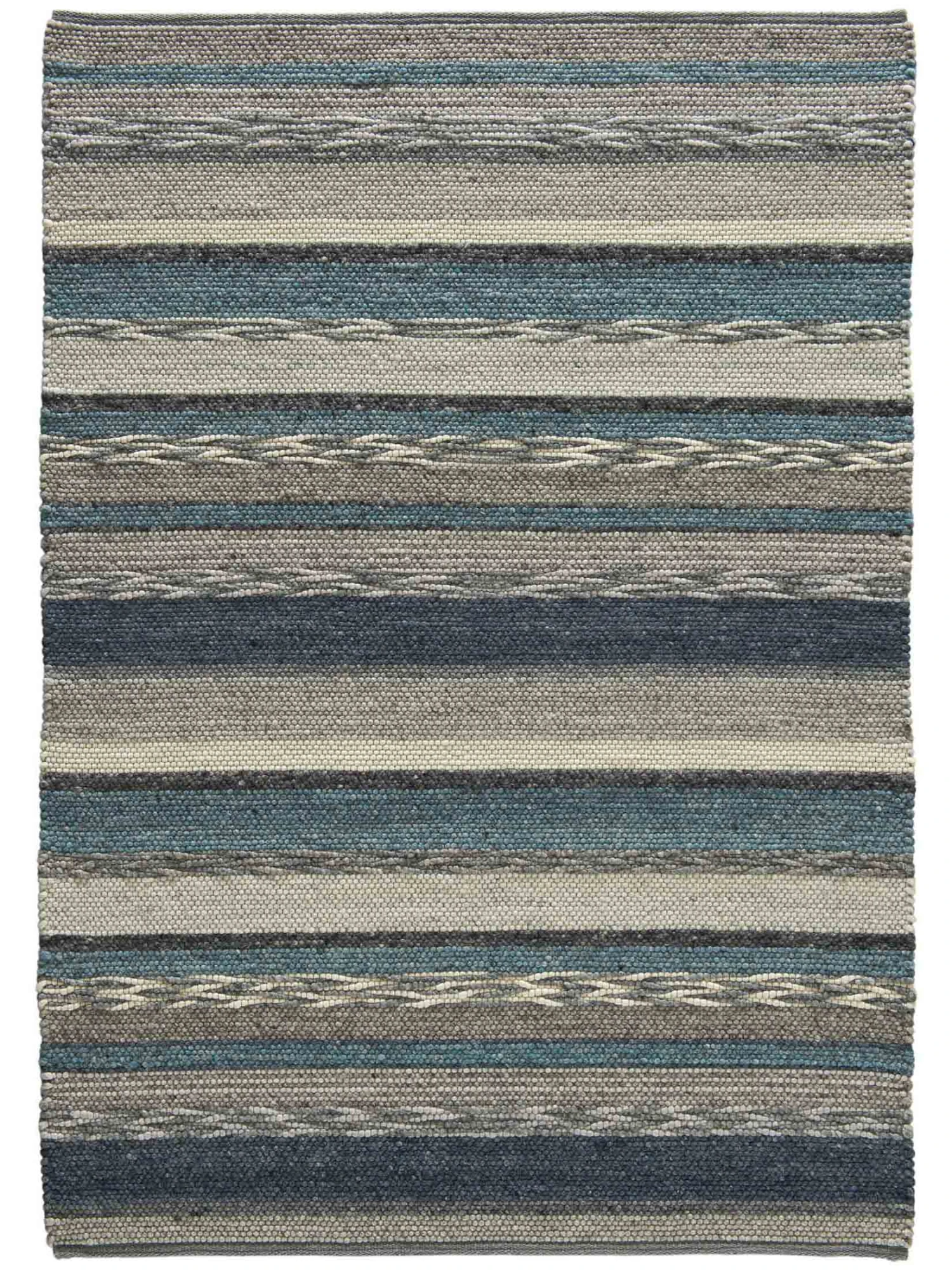 Woll-Teppich, Blue Stripes 4 Woll-Teppich, Blue Stripes – Bild 2
