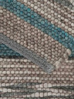 Woll-Teppich, Blue Stripes 11 Woll-Teppich, Blue Stripes -Sweet Beteppiche Geschaft Bjerka HandwebTeppich Blau BlueStripes 170x240 wel