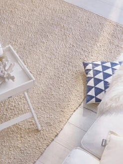Woll-Teppich, Beach -Sweet Beteppiche Geschaft Borgholm Handwebteppich beige beach 170x240 mil3