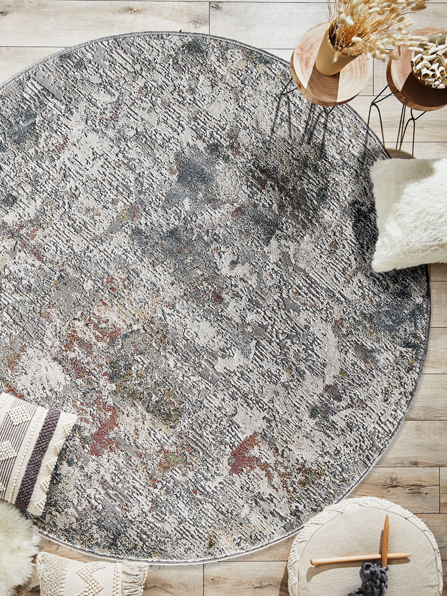 Vintage-Teppich, Dunkelgrau 3 Vintage-Teppich, Dunkelgrau