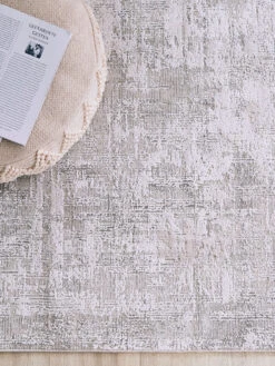 Vintage-Teppich, Mattsilber -Sweet Beteppiche Geschaft Cornhill DesignerTeppich hellgrau Mattsilber 160x230 lup2