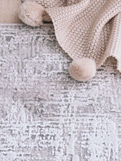 Vintage-Teppich, Mattsilber -Sweet Beteppiche Geschaft Cornhill DesignerTeppich hellgrau Mattsilber 160x230 lup3