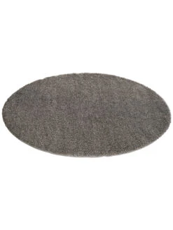 Hochflor-Teppich, Grau -Sweet Beteppiche Geschaft Lounge UniTeppich Grau 200rund fper