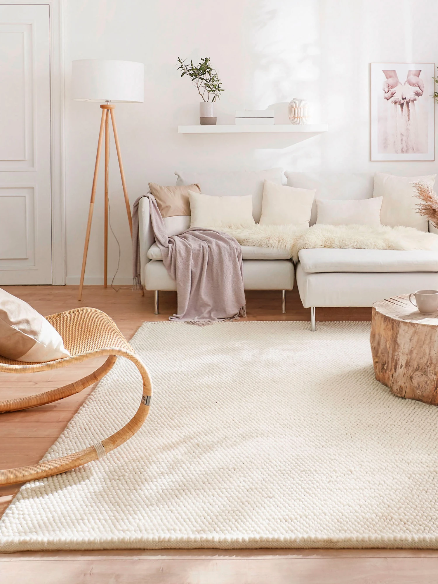 Woll-Teppich, Vanity White 4 Woll-Teppich, Vanity White – Bild 2