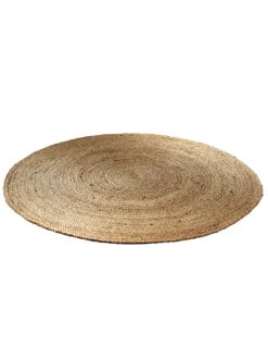 Jute-Teppich, Dunkelbeige -Sweet Beteppiche Geschaft Manacor JuteTeppich Beige Dunkelbeige 150rund fper