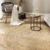 Jute-Teppich, Dunkelbeige -Sweet Beteppiche Geschaft Manacor JuteTeppich beige dunkelbeige 150rund mil3