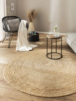 Jute-Teppich, Dunkelbeige