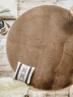 Kunstfell-Teppich, Mokka