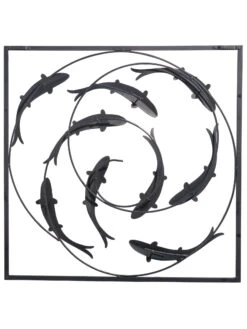 Wand-Objekt, Grau -Sweet Beteppiche Geschaft Metallfisch WandObjekt Grau 50x50 ruk