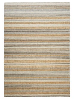 Baumwoll-Teppich, Sand Stripes -Sweet Beteppiche Geschaft Miana FlachgewebeTeppich Beige SandStripes 200x300 pla