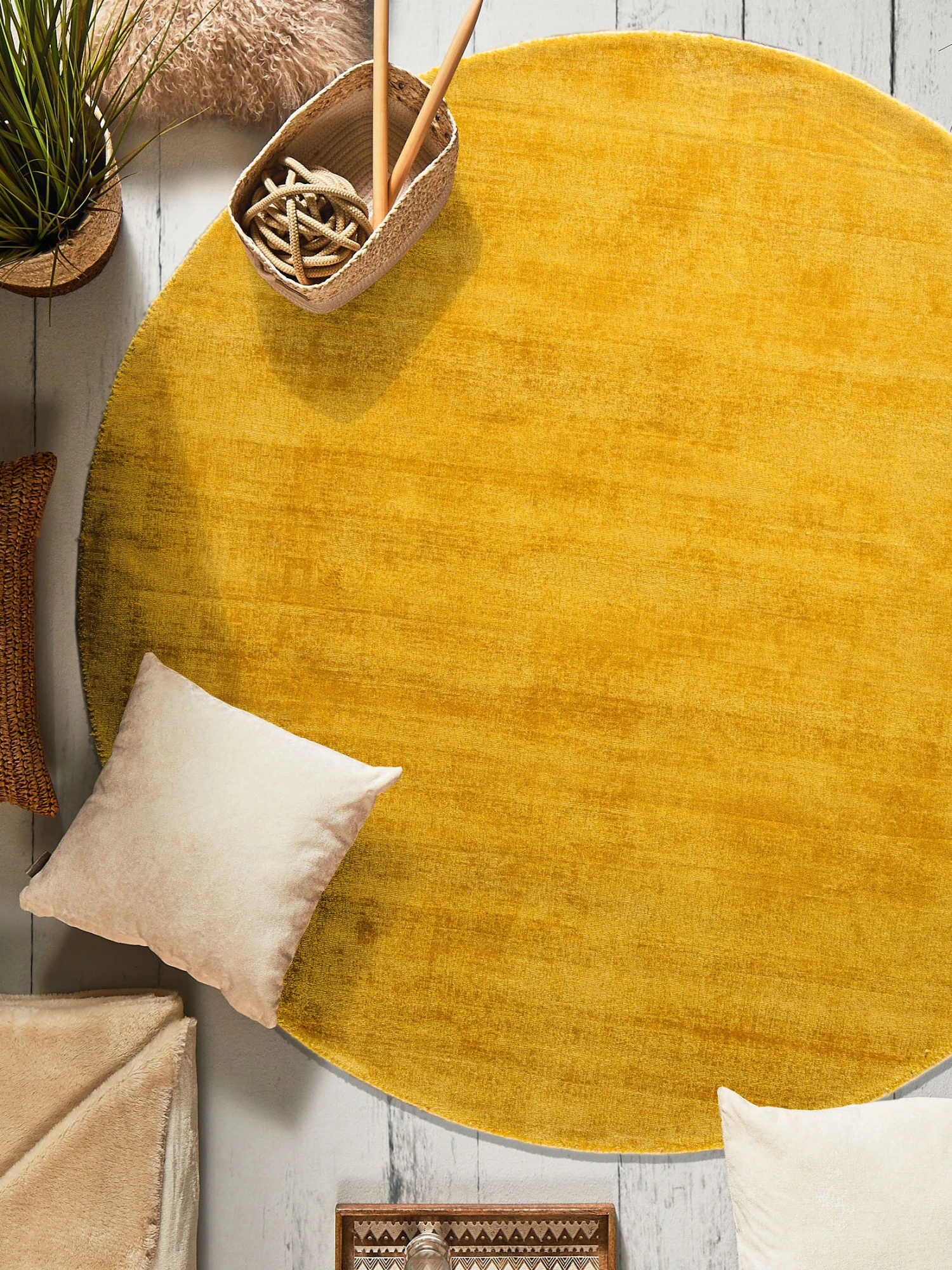 Viskose-Teppich, Safran 3 Viskose-Teppich, Safran