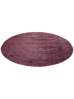Viskose-Teppich, Aubergine -Sweet Beteppiche Geschaft Miramar UniTeppich Dunkellila Aubergine 200rund fper