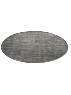 Viskose-Teppich, Stahl -Sweet Beteppiche Geschaft Miramar UniTeppich Grau Stahl 200rund fper