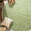 Viskose-Teppich, Olive 1 Viskose-Teppich, Olive -Sweet Beteppiche Geschaft Miramar UniTeppich Gruen Olive 200rund mil