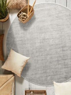 Viskose-Teppich, Silber