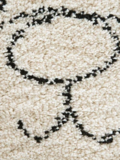 Kinder-Teppich, Hellbeige -Sweet Beteppiche Geschaft Mukava KinderTeppich SchwarzWeiss Hellbeige 120rund lup2