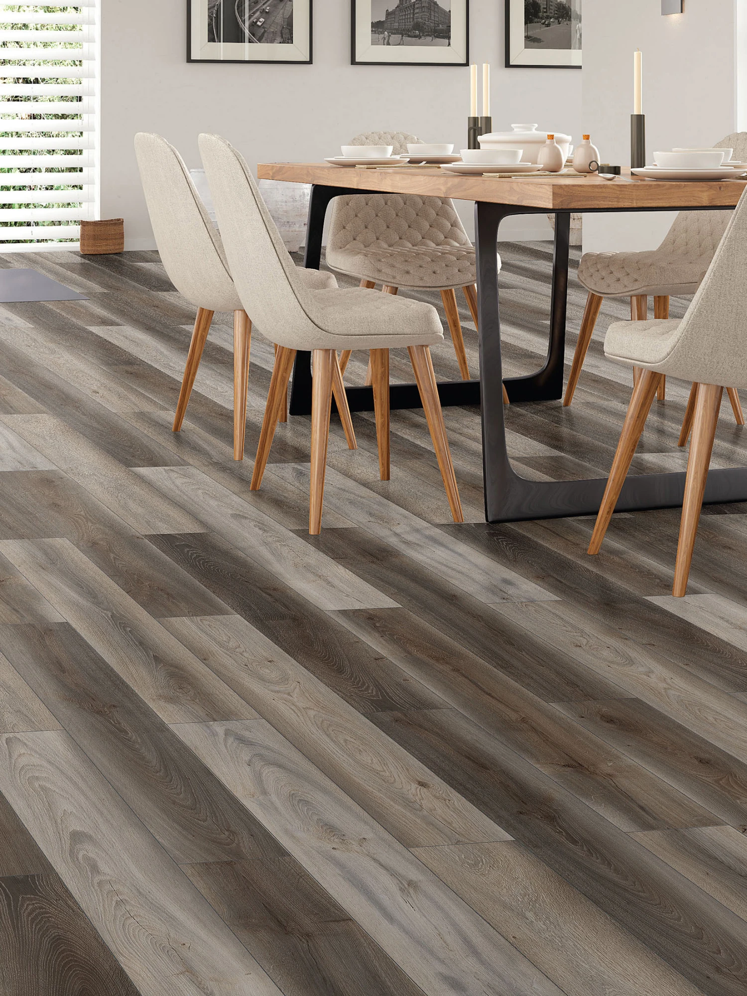 Klick-Laminat, Dark Silver Oak 3 Klick-Laminat, Dark Silver Oak