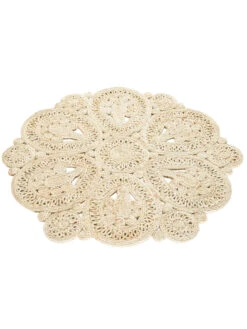 Jute-Teppich, Beach -Sweet Beteppiche Geschaft Perleta JuteTeppich Beige Beach 90rund fper