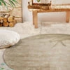 Viskose-Teppich, Sand -Sweet Beteppiche Geschaft Piemonte UniTeppich Beige Sand 150rund mil