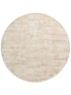 Viskose-Teppich, Creme -Sweet Beteppiche Geschaft Piemonte UniTeppich Creme 150rund pla