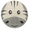 Kinder-Teppich, Hellgrau 2 Kinder-Teppich, Hellgrau -Sweet Beteppiche Geschaft Quagga KinderTeppich Grau Hellgrau 120rund pla