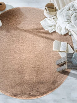 Kunstfell-Teppich, Cappuccino