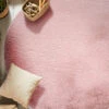 Kunstfell-Teppich, Rose -Sweet Beteppiche Geschaft Ranua Kunstfellteppich rosa rose rund100 mil