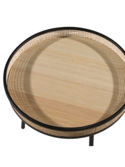 Tisch, Natur -Sweet Beteppiche Geschaft Rotang Tisch Hellbraun Natur 42x42x41 pla