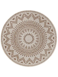 Outdoor-Teppich, Natur 9 Outdoor-Teppich, Natur -Sweet Beteppiche Geschaft Savela FlachgewebeTeppich beige Natur 160rund pla