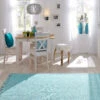 Baumwoll-Teppich, Aqua 1 Baumwoll-Teppich, Aqua -Sweet Beteppiche Geschaft Summerweave Handwebteppich blau Aqua 170x240 mil