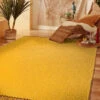 Baumwoll-Teppich, Sonnengelb -Sweet Beteppiche Geschaft Summerweave Handwebteppich gelb Sonnengelb 170x240 mil