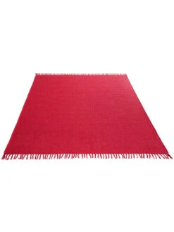 Baumwoll-Teppich, Himbeerrot -Sweet Beteppiche Geschaft Summerweave Handwebteppich rot Himbeerrot 170x240 fper