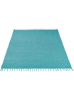 Flachgewebe-Teppich, Türkis -Sweet Beteppiche Geschaft Summerweave Handwebteppich tuerkis per
