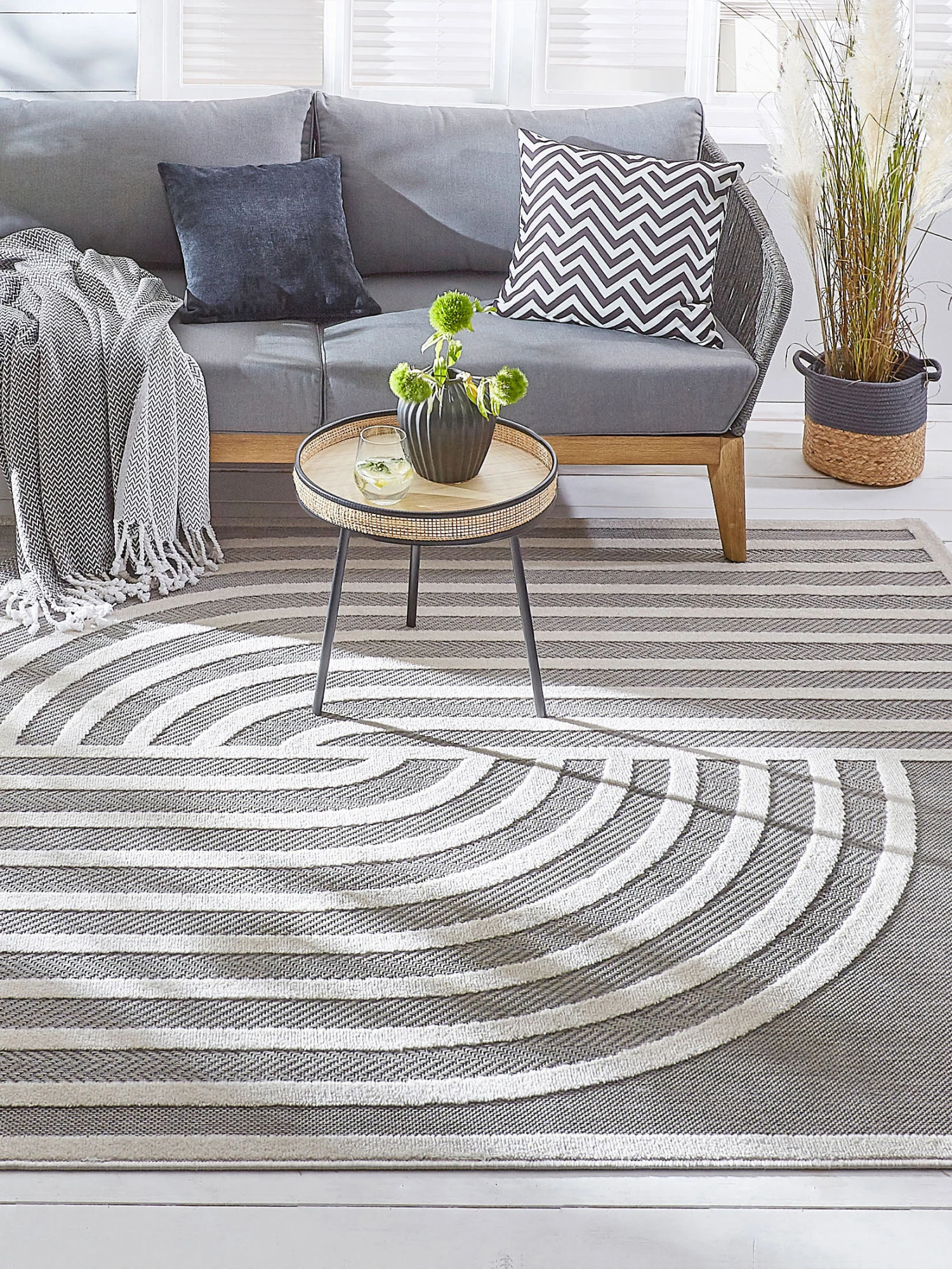 Outdoor-Teppich, Silbergrau 4 Outdoor-Teppich, Silbergrau – Bild 2