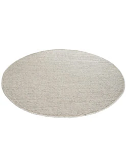 Woll-Teppich, Beige -Sweet Beteppiche Geschaft Tjaellmo HandwebTeppich Grau Beige 150rund fper