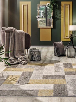 Sweet Beteppiche Geschaft -Sweet Beteppiche Geschaft UrbanMaze DesignerTeppich Gelb Gold 160x230 mil